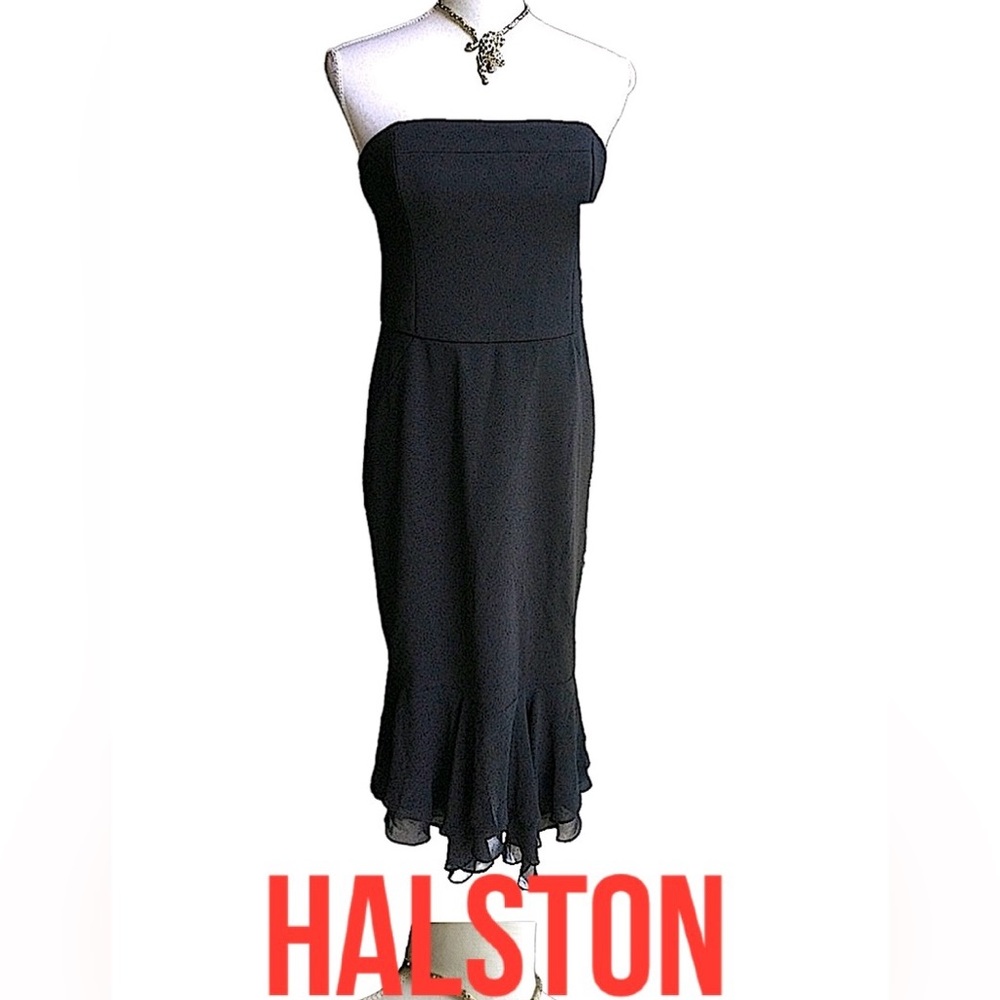 Halston Heritage Classic Black Dress. B14